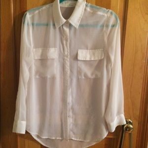 Cream Chiffon Button Down (Nordstrom Brand)